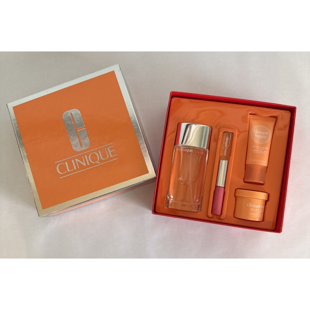 Clinique Perfectly Happy 4 pc Fragrance Gift Set LIMITED EDITION NEW WITH BOX‎